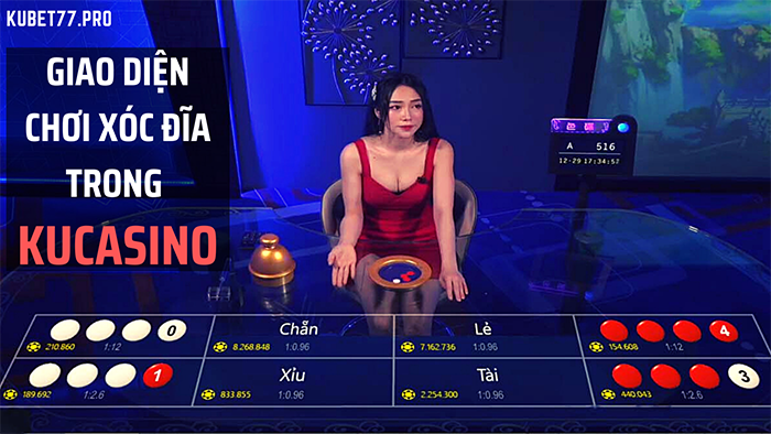 Giao diện chơi xóc đĩa online trên Kubet